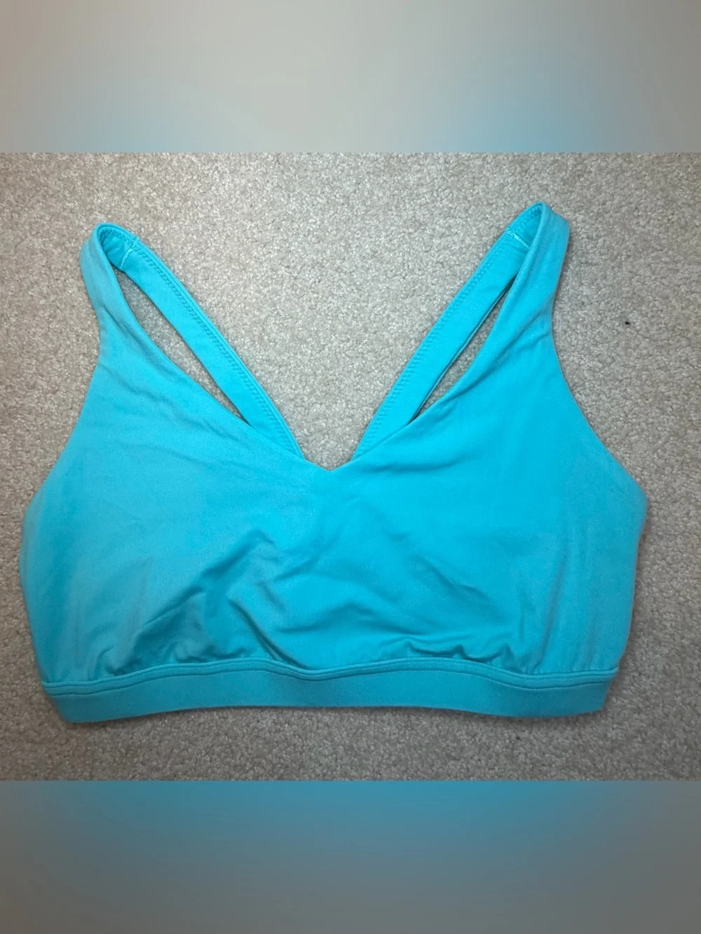 OFFLINE By Aerie Real Me Open Back Sports Bra Cyan Blue